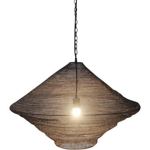 Canada 1 Light 30 inch Satin Black Pendant Ceiling Light